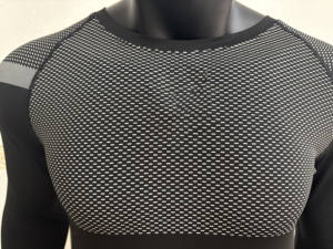 Gym New Muscle Fitness Sport Laufen Langarm Fleece T-Shirt Atmungsaktives elastisches 3D-gedrucktes Basketball-Trainings oberteil - Product Image 6