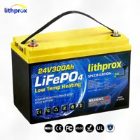 Batterie LiFePO4 RV à décharge profonde 24V 300AH Grade A Cellule à décharge profonde 6000 cycles BMS intelligent Bluetooth Terminal M8 CE RoHS IP67 OEM ODM