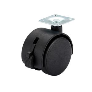 Flache Platte mit Brems möbel rollen <span class=keywords><strong>1</strong></span> "<span class=keywords><strong>1</strong></span>,5" <span class=keywords><strong>2</strong></span> "<span class=keywords><strong>2</strong></span>,5" Nylon Universal rad schraube Flach bremse Kunststoffs cheibe - Product Image 2