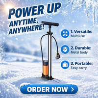 Pompe à air manuelle multi-usage, outil de gonflage manuel pour vélos, scooters, motos, pneus de voiture et ballons de sport
