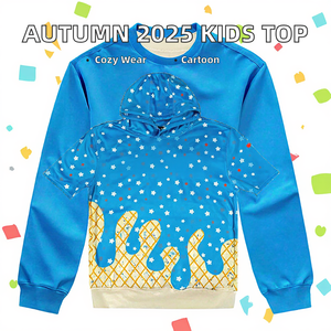 เสื้อฮู้ดเด็กสไตล์ลำลอง ระบายอากาศได้ดี อุ่นสบาย แฟชั่นทันสมัย แขนยาว สำหรับเด็กชายและเด็กหญิง ขายส่ง ประจำฤดูใบไม้ร่วง ปี 2025 - Product Image 2