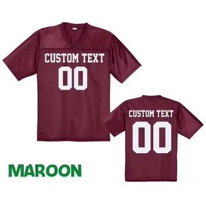 เสื้อฟุตบอลเรโทรสีแดงสำหรับผู้ชาย ไซส์ใหญ่ ระบายอากาศได้ดี แขนสั้น แบบเรียบ ไม่มีลาย ราคาขายส่ง - Product Image 1
