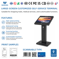 Kiosco digital interactivo de pie MASUNG OEM con pantalla táctil horizontal de 32 pulgadas, kiosco de autoservicio para hoteles y centros comerciales