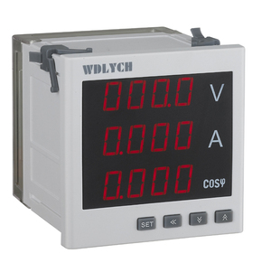 Phổ biến nóng bán đồng hồ điện WD-3IUH 80*80mm một pha hiện tại/Điện áp/Hệ số công suất mét - Product Image 4