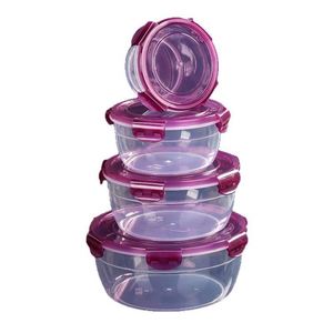 Round Food Grade Plastic Fresh Keeping <b>Box</b> Sealed <b>Lunch</b> <b>Box</b> Refrigerator Fruit Container Daily Kitchen Fresh Bowl - Product Image 1