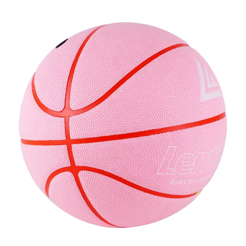 Lenwave Official Size 6/7 Gleamy Basketball Training/game Custom Pvc/pu Luminous Basketball Ball