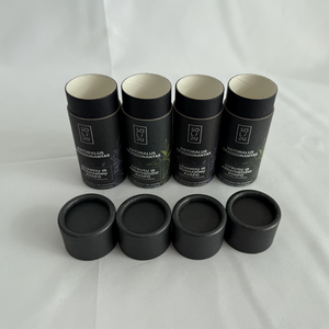 Tubes cylindriques artisanaux en papier kraft réutilisables environnementaux Tube en papier naturel désodorisant emballage de parfum bâton déodorant push-up - Product Image 1