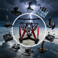 Simulateur de vol complet en métal 6DOF pour usage domestique, avec volant et pédales, pour simulation de vol