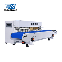 Machine de thermoscellage électrique automatique continue et facile à utiliser Minssine FR-B770 pour sacs en tissu non tissé, produits chimiques et boissons