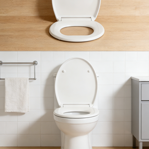 Siège <span class=keywords><strong>de</strong></span> <span class=keywords><strong>toilette</strong></span> intelligent en matériau UF avec réservoir d'<span class=keywords><strong>eau</strong></span> intégré et capteur <span class=keywords><strong>de</strong></span> pied pour projets commerciaux - Product Image 1