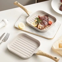 Batterie de cuisine en aluminium antiadhésive, design moderne et luxueux, compatible induction, pour la cuisson domestique et la poêle à frire pour le petit-déjeuner, vente en gros usine