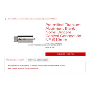 Système NeoBiotech Poteau en titane Compatible direct d'usine Support OEM Poteau de pilier en titane dentaire personnalisé disponible - Product Image 2