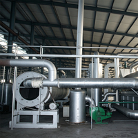 Usine de pyrolyse de pneus usagés en lots de 10 TPD, réacteur Q345R, contrôle PLC, machine de récupération de carbone noir et de mazout, garantie 14 ans