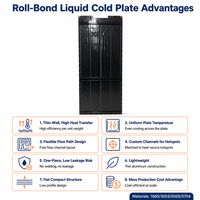 Plaque de refroidissement liquide soufflée en aluminium Type 104s pour conteneur ESS, refroidissement de batterie de stockage d'énergie, spécification personnalisée