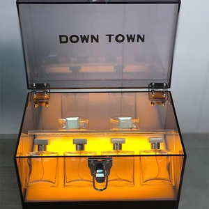 Custom Logo 5MM Thick Washable Pre-Assembled Powder Coated Lighted Acrylic Mirror Beef Suitcase Meat Carrier <b>Box</b> LED <b>Display</b> - Product Image 5