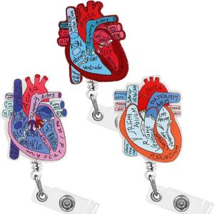 X57 Bestom Acrylic Medical Retractable Heart <b>Nurse</b> Badge Reel Clip Doctor <b>Accessories</b> Wholesale Id Card Holder for Work - Product Image 1