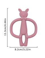 Anneau de dentition personnalisé en silicone pour bébé, jouet à mâcher sans BPA pour nouveau-né et tout-petit, fabricant OEM ODM