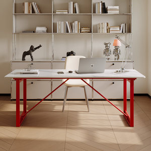 Bureau d'<span class=keywords><strong>ordinateur</strong></span> moderne et simple pour la maison, le bureau, les petits appartements, la chambre à coucher, surface rectangulaire en métal, table de travail, aucun assemblage requis - Product Image 2