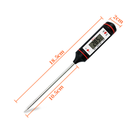 Thermomètre numérique alimentaire Thermomètre à viande à lecture instantanée Thermomètres de cuisson avec longue sonde pour barbecue de cuisine