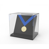 Boîte transparente de cas d'affichage de pièce de monnaie de couverture anti-poussière d'accessoires de médaille de trophée de vitrine pour en gros