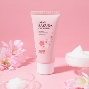 LAIKOU, limpiador <span class=keywords><strong>facial</strong></span> japonés Sakura, hidrata la piel, limpia los poros e hidrata el limpiador para el cuidado de la piel - Product Image 1