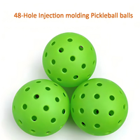 Pelota de Pickleball Profesional de 48 Hoyos, Plástico Resistente, Construcción de 2 Piezas, para Entrenamiento y Competición
