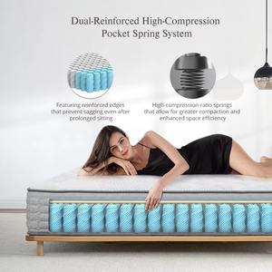 <span class=keywords><strong>Matelas</strong></span> orthopédique à ressorts ensachés avec surmatelas en mousse à mémoire de forme et gel, soulageant la pression, livré en boîte, mobilier de chambre personnalisé - Product Image 4
