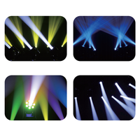 Projecteur LED mobile 180W avec spot blanc 100W, prisme et wash RGBW 7x10W, éclairage de scène 4-en-1 avec motifs de prisme et gobos pour DJ et clubs