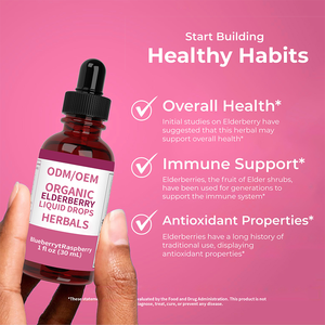 Sirop de sureau noir à marque privée pour enfants et adultes, extrait de plante de sureau noir - Product Image 2