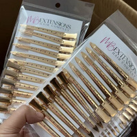 Pinces à cheveux en acier inoxydable personnalisées de 9 cm, pointues, en forme de bec de canard, dorées ou argentées, barrettes alligator, accessoires DIY