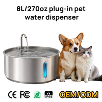 Distributeur d'eau intelligent sans fil pour chats, grande capacité 8L, avec capteur, construction en acier inoxydable 304, filtration multi-étapes