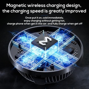Support de téléphone magnétique sans fil pour voiture Memo GW02 avec chargeur et refroidisseur - Product Image 3