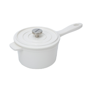 Four hollandais <span class=keywords><strong>en</strong></span> <span class=keywords><strong>fonte</strong></span> classique avec revêtement <span class=keywords><strong>en</strong></span> émail crème ustensiles de cuisine essentiels pour la cuisine <span class=keywords><strong>ou</strong></span> le camping - Product Image 2