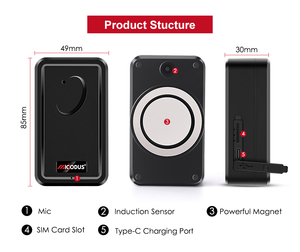 Micodus <span class=keywords><strong>GPS</strong></span> <span class=keywords><strong>Tracker</strong></span> từ xe 4G 5000mAh <span class=keywords><strong>GPS</strong></span> Thiết bị theo dõi ml500g giám sát nhiệt độ Geofence đời ứng dụng miễn phí - Product Image 5