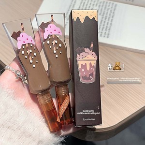 Cappuvini Milk Tea Velvet Mineral Liquid Eye Shadow 5g Waterproof Low Saturation Matte Fog Sense Coffee Brown Earth Color - Product Image 1