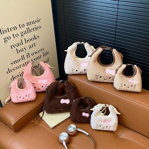 Mini Borsa a Secchiello in Pelliccia Sintetica a Forma di Gatto - Borsetta Kawaii in Pile a Tracolla per Donne - Product Image 6