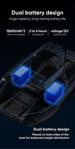 <span class=keywords><strong>Bateau</strong></span> à appâts <span class=keywords><strong>de</strong></span> pêche RC avec retour automatique GPS 12V pour la pêche à la carpe, boîte <span class=keywords><strong>de</strong></span> vitesses à 3 vitesses, batteries 31200mAh, 100 points GPS, bateaux à appâts <span class=keywords><strong>de</strong></span> pêche RC - Product Image 3