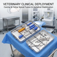 Kit d'instruments vétérinaires pour vis pédiculaires polyaxiales de la colonne vertébrale, pour chirurgie spinale canine, fixation vertébrale, avec boîte de stérilisation