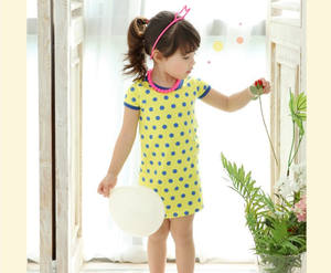 Ropa Infantil al por Mayor, Vestido Recto de Manga Corta con Estampado de Puntos Estilo Ghanaí para Niñas, de Fabricante Chino - Product Image 4