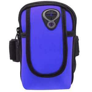 反射光機能付き通気性アウトドアスポーツ携帯電話ランニングアームバッグ