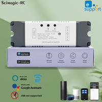 Ewelink F0903 Interrupteur intelligent universel pour la domotique, contrôleur de porte de garage intelligent WiFi 2CH Ewelink 7-32V RF 433MHz sans USB