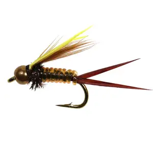 NEWRGY Freshwater Nymph Artificial Bionic Feather Steel Mayfly Insect Flying Baits for Trout Bass