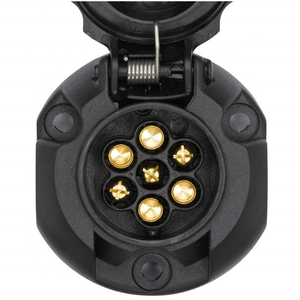 Prise de remorque 7Pin connecteur de remorque 7Pin <span class=keywords><strong>attelage</strong></span> de remorquage étanche mâle et femelle <span class=keywords><strong>pour</strong></span> camions, <span class=keywords><strong>camping</strong></span>-cars ou bateaux - Product Image 1