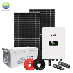 Système solaire hybride 5Kw 7,5 Kw 10Kw 15Kw Solution unique Système de stockage solaire hybride hors réseau pour usage domestique