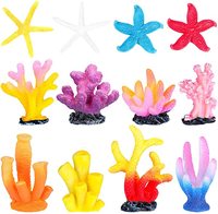 Coral artificiel en résine de couleur pour aquarium, vente en gros