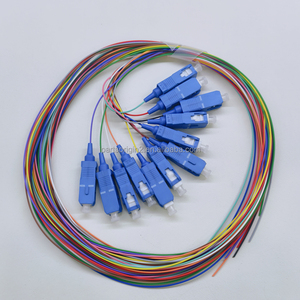12 Colors Color-coded Yellow White Jacket Single Mode 9/125μm SC UPC Fiber Pigtails for FTTH CATV Data Center <b>Telecommunication</b> - Product Image 5