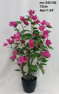 Arbre artificiel de bougainvillier en pot, faux arbre de fleurs de bougainvillier avec des fleurs <span class=keywords><strong>fuchsia</strong></span> réalistes pour l'intérieur de la maison - Product Image 6