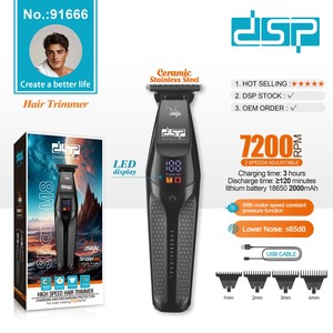 Cortadora de Pelo Dsp Sharp M8, Cuchilla de Acero Inoxidable, Pantalla LCD, Funciona con Batería, Recortadora para Hombre - Product Image 2