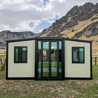 Maison préfabriquée modulaire en acier de luxe de 20 pieds/40 pieds, design contemporain, extensible et pliable