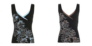 Top de Punto Transpirable con Estampado Floral Sexy Estilo Y2K, Cuello en V con Ribete en Contraste y Silueta Distintiva - Product Image 5